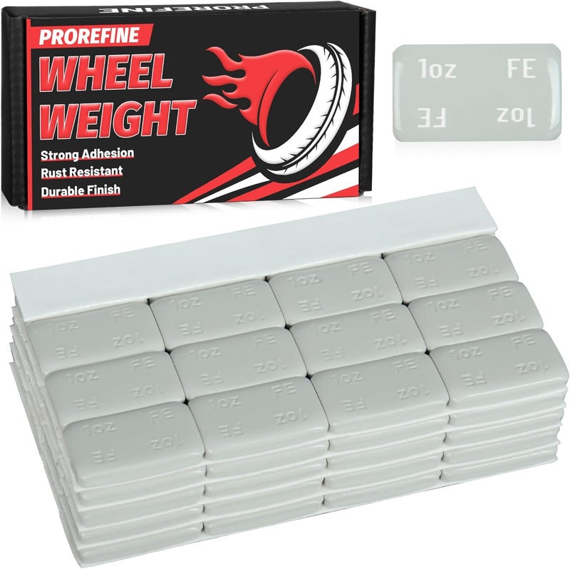 ProRefine Store Upgraded 1oz 80Pcs Adhesive Wheel Weights Stick On for Steel Rims Corrosion-Resistant Coated Painted Tire Balancing Weight 1 oz, 80 Pack - Image 1